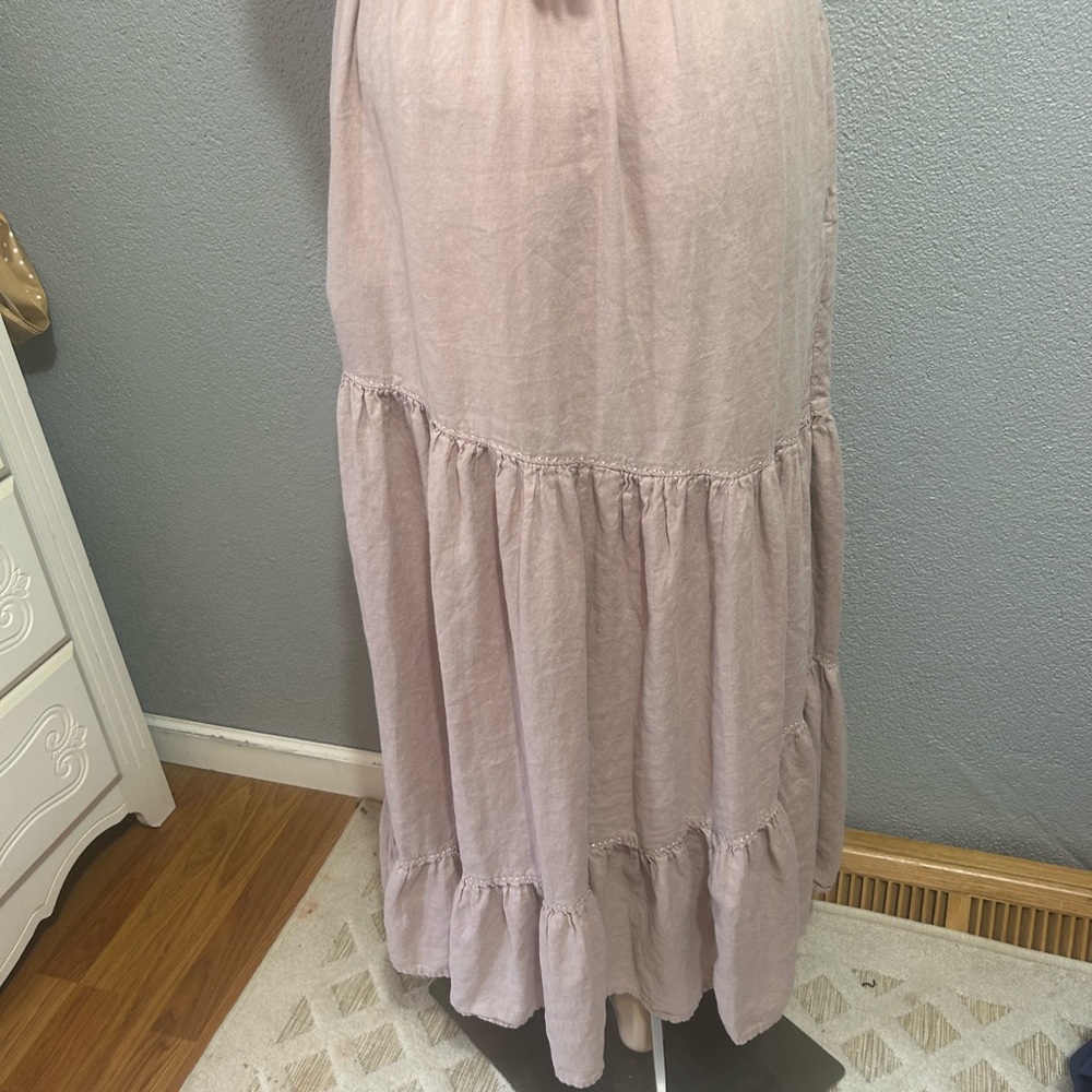 Rachel Zoe linen blend tiered maxi size xs - Picture 4 of 8